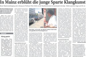 Rheinzeitung on Klangkunst in Mainz